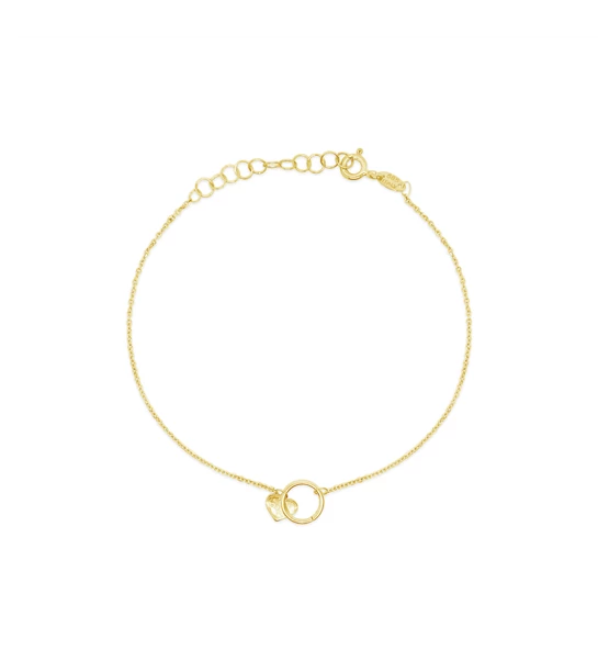 Love in Circle gold bracelet