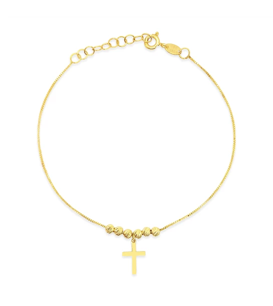 Cross Faith gold bracelet