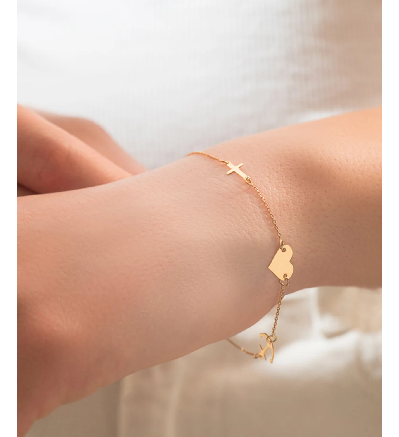 Faith Hope Love gold bracelet