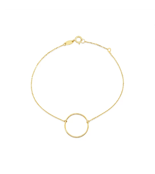 Circle Touch gold bracelet