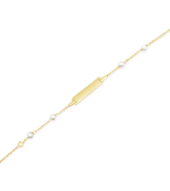 Pearlet gold bracelet with pearls