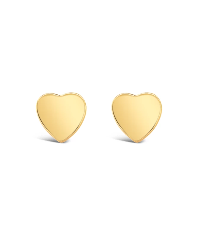 Flat Hearts zlatne naušnice