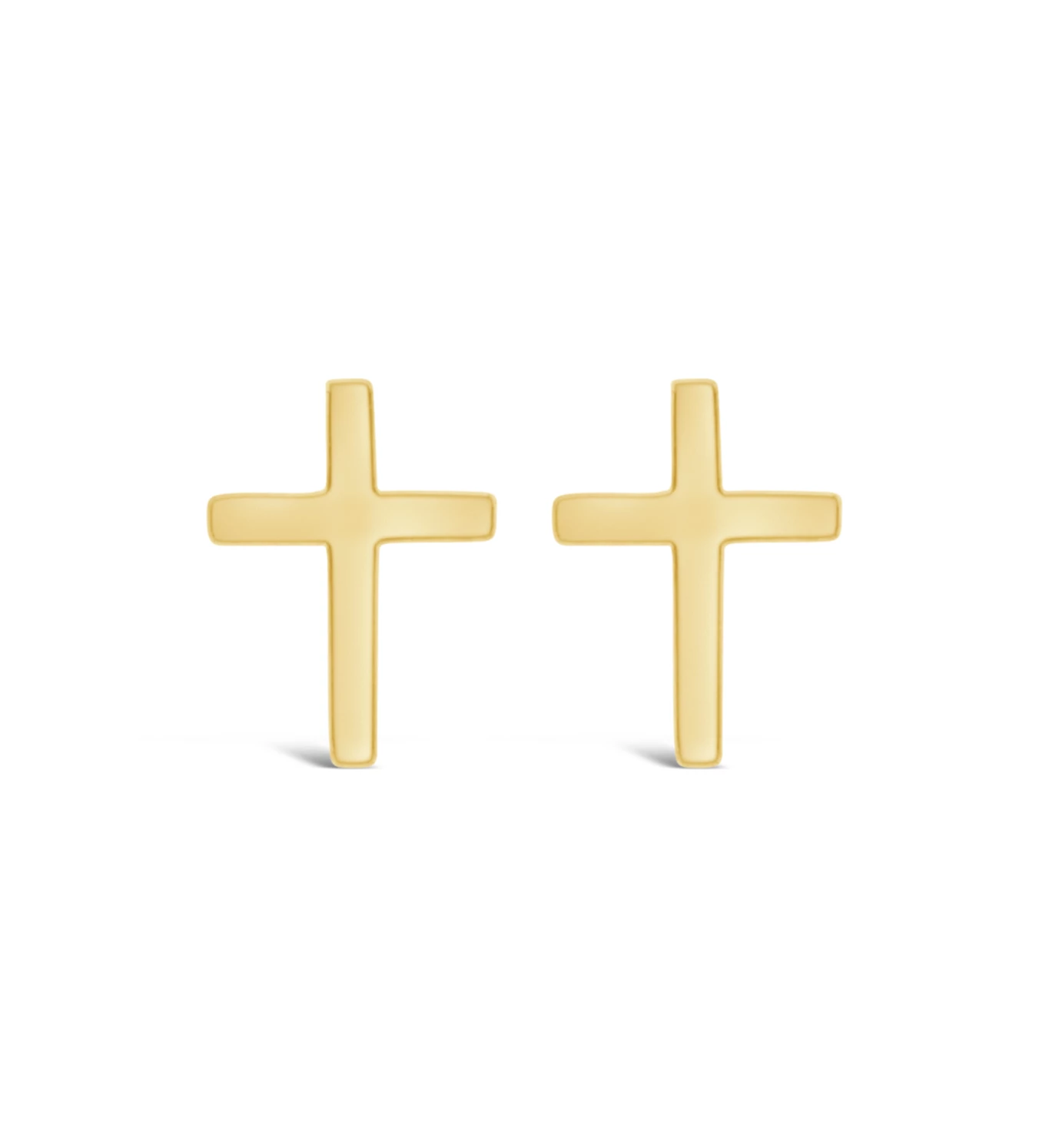 Simple Crosses zlatne naušnice