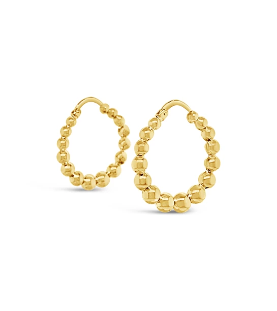 Pebbles Sphere gold earrings