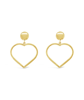 Love Beam gold earrings