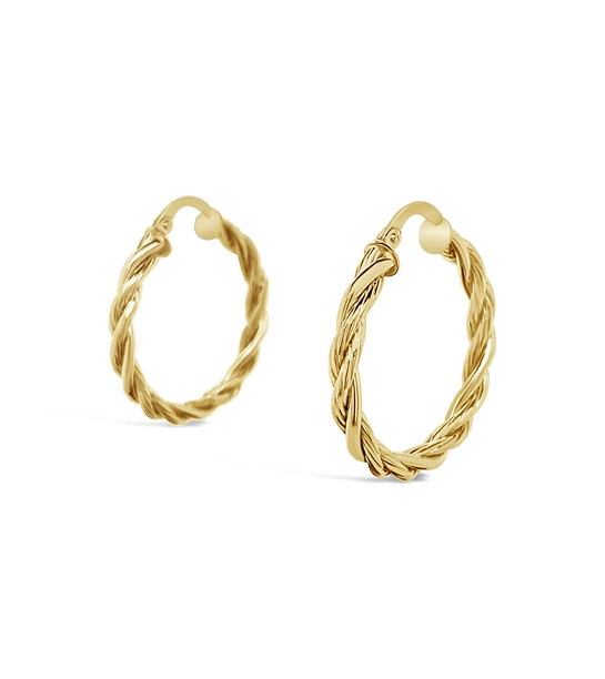 Swirly Hoops gold earrings