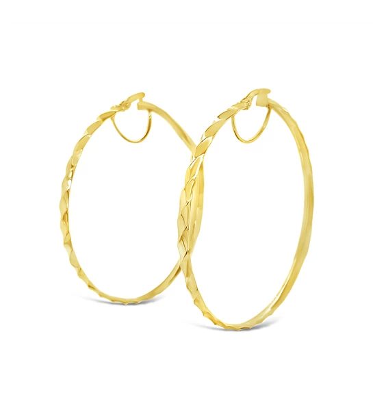 Textured Loops gold earrings