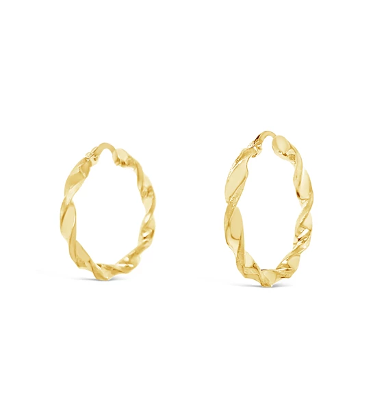 Braid Swirls gold earrings