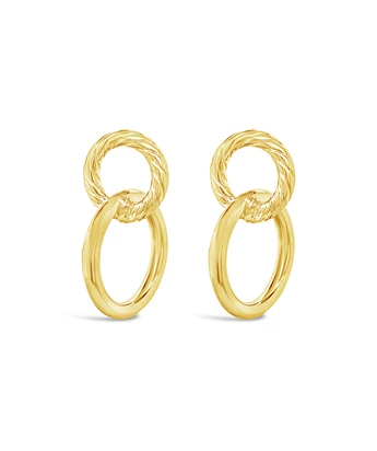 Duo Hoops gold earrings