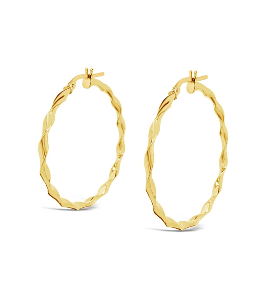 Waves gold earrings