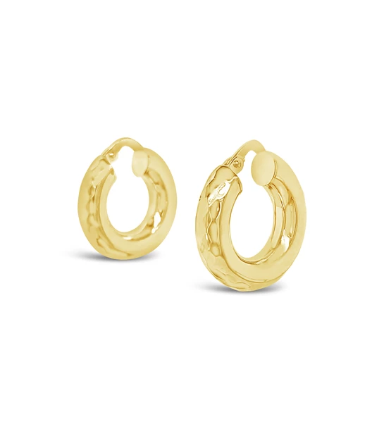 Textured Rings gold earrings