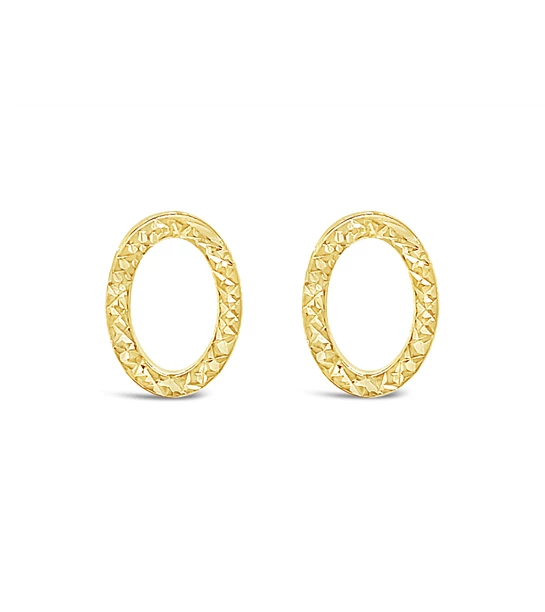 Ovals Elegant gold earrings