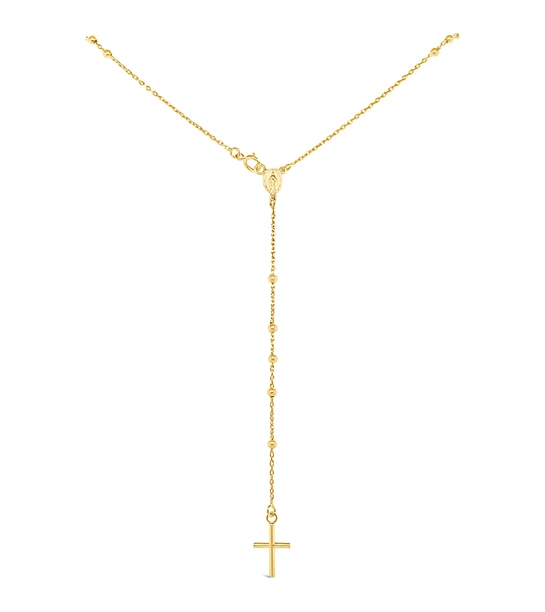 Rosary gold necklace