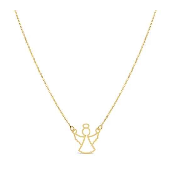 Flying Angel gold necklace