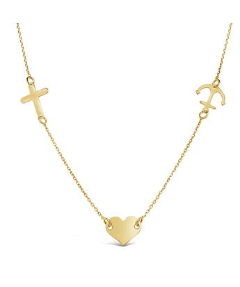 Faith Hope Love gold necklace