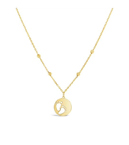 Happy Feet gold necklace
