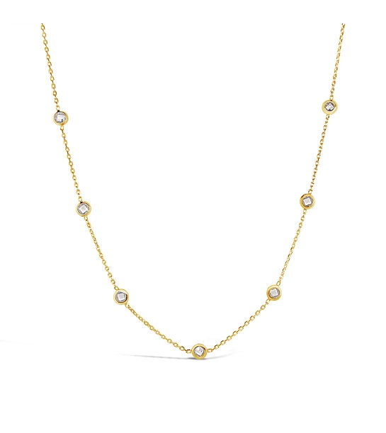 Raindrops gold necklace