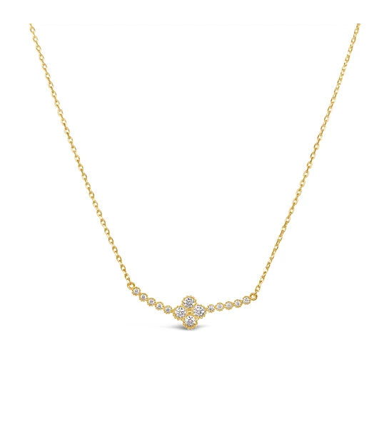 Happy Clover gold necklace