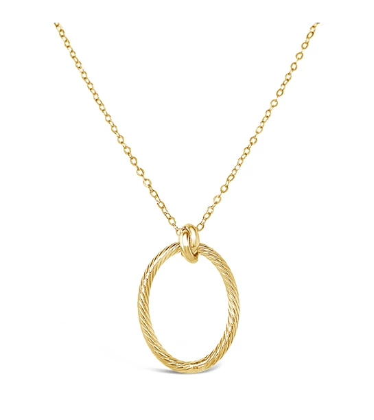 Oval Line gold necklace