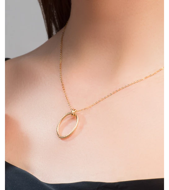 Oval Line zlatna ogrlica