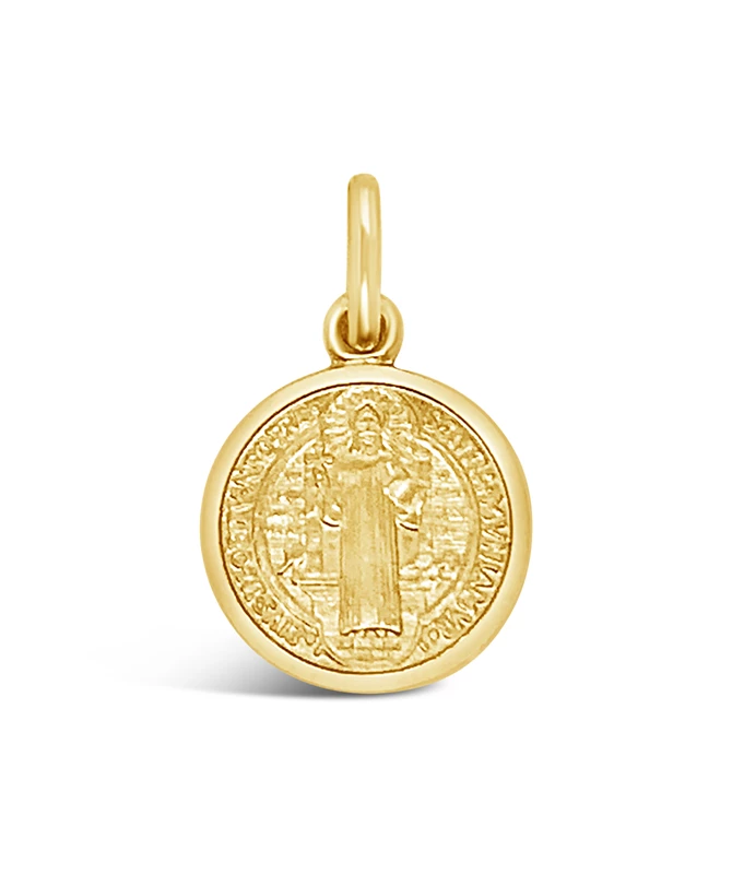 Saint Benedict Mini zlatni privjesak