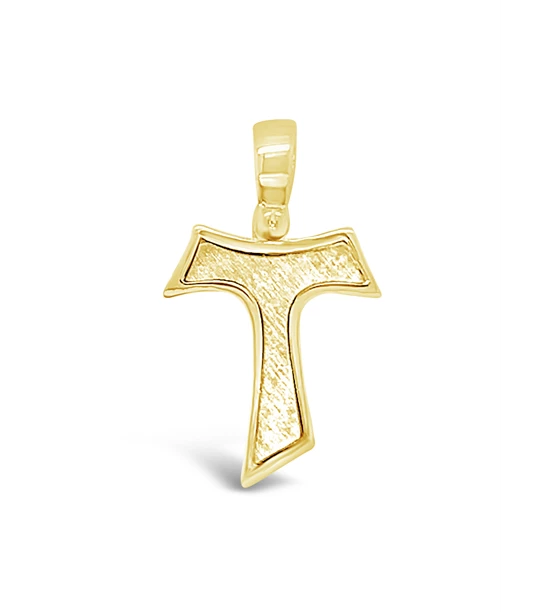 Tau Cross gold pendant