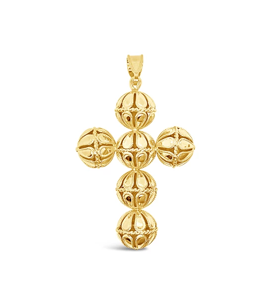 Peružine Cross gold pendant