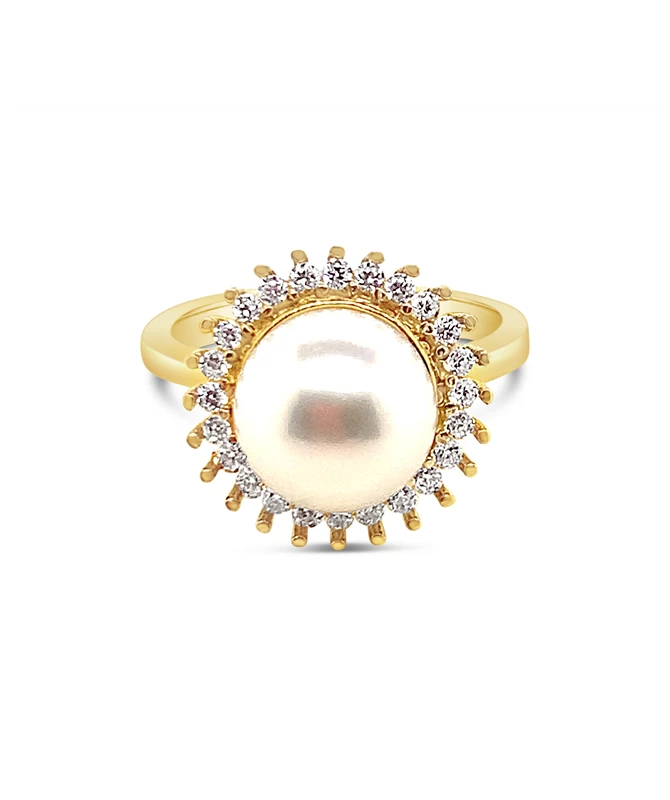 Pearlis zlatni prsten s biserom