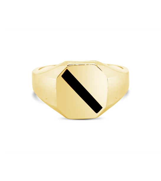 Slit gold ring