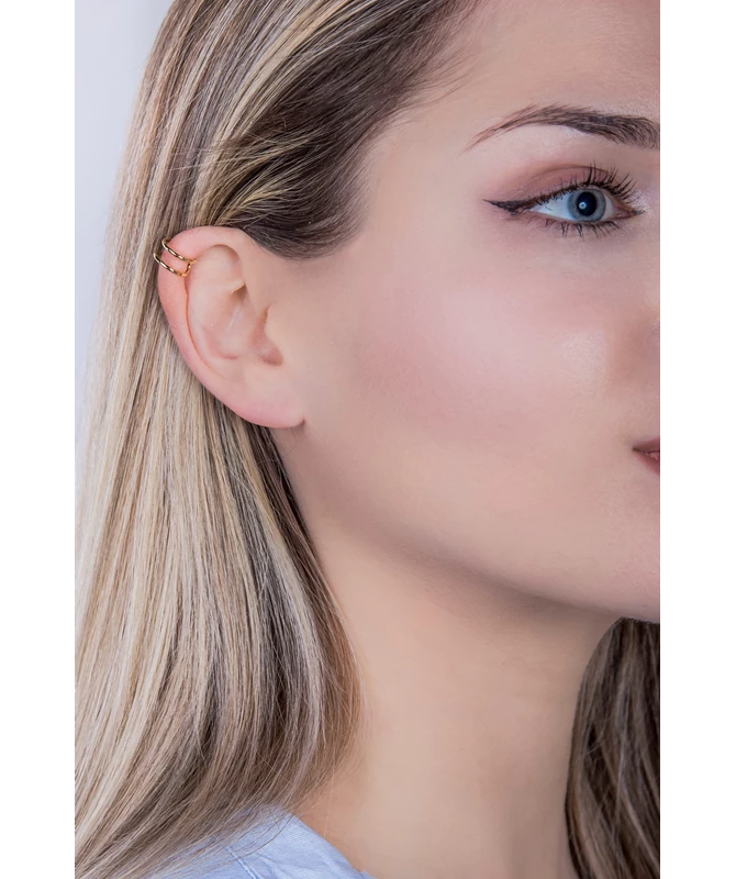 Modern Line zlatni ear cuff