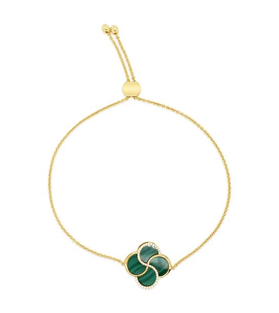 Green Clover diamond gold bracelet