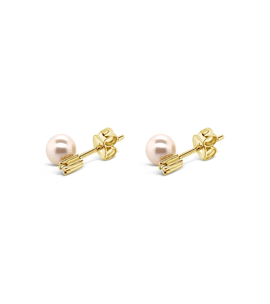 Magical Pearls diamond gold earrings