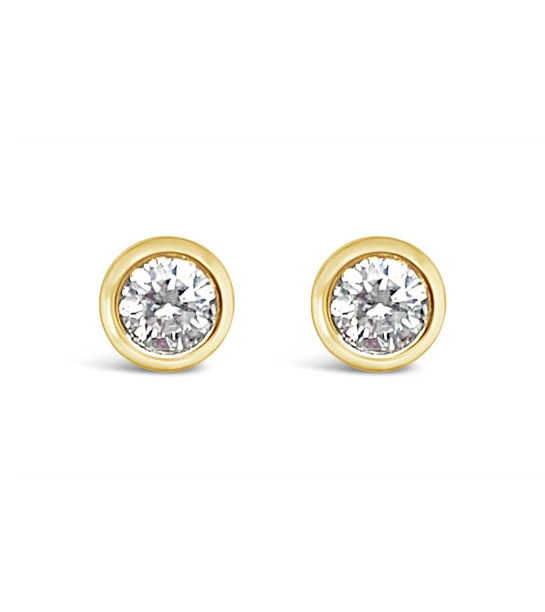Dotted diamond gold earrings