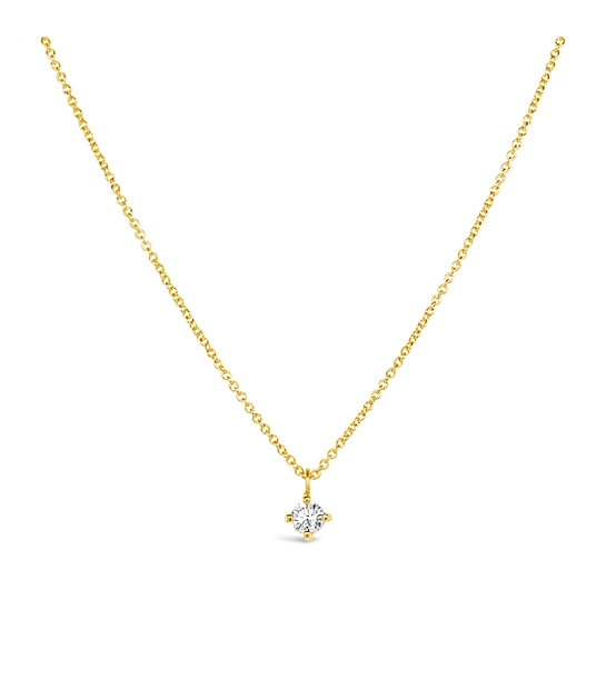 Gloss diamond gold necklace