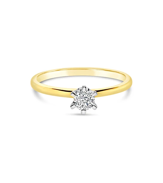 Light diamond gold ring