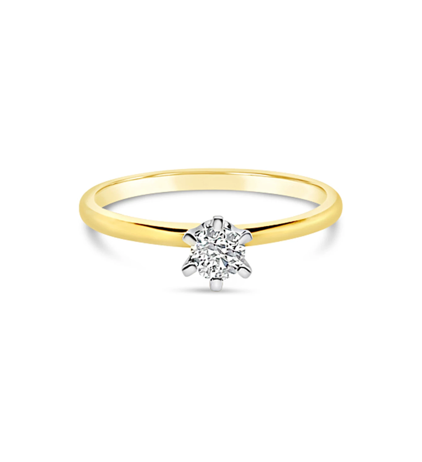 Light zlatni prsten s dijamantom
