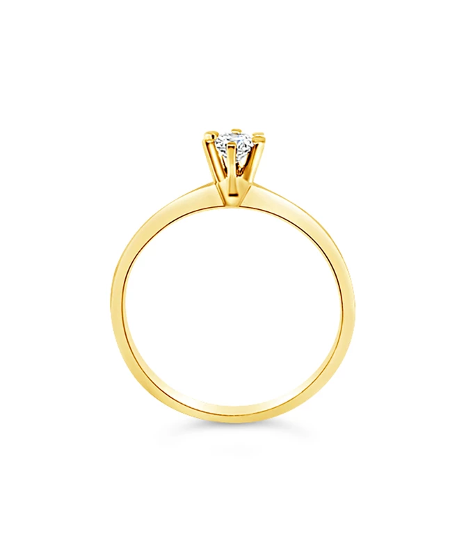 Light zlatni prsten s dijamantom