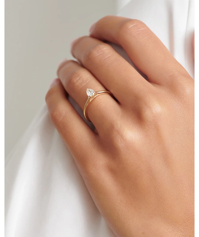 Luminous zlatni zaručnički prsten s dijamantom