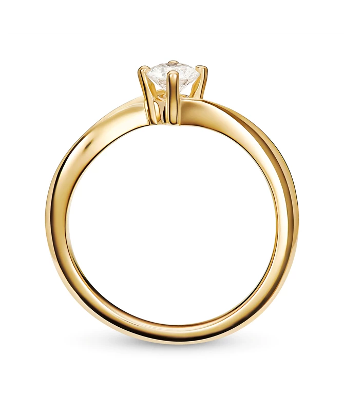 Jubilee zlatni zaručnički prsten s dijamantom