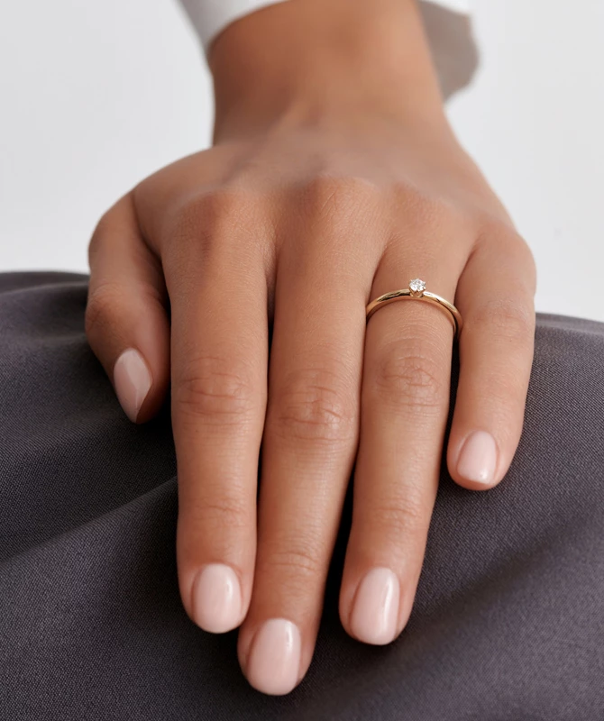 Celest zlatni zaručnički prsten s dijamantom