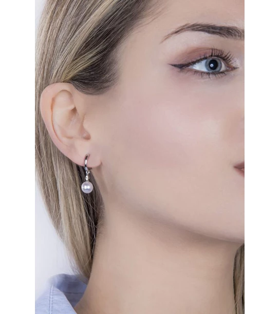 Pearlings diamond gold earrings