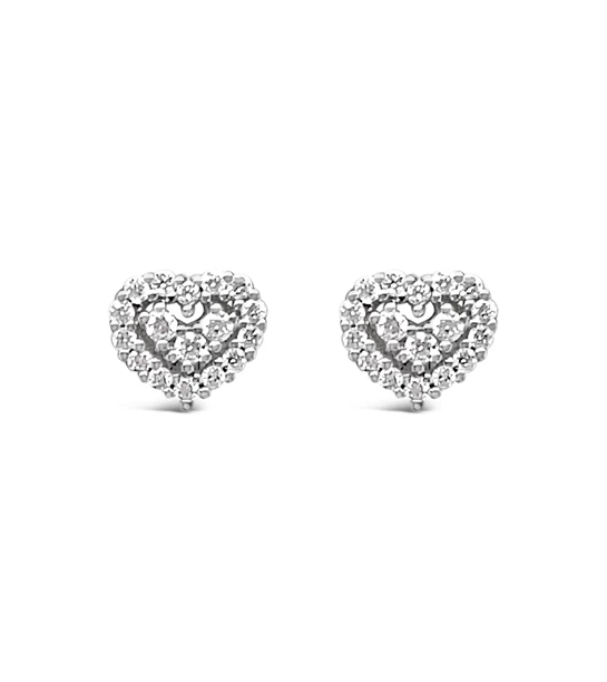Core Hearts diamond gold earrings
