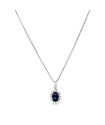 Sapphire zlatna ogrlica s dijamantima i safirom
