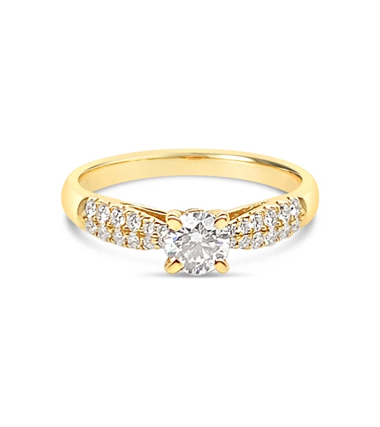 Glow zlatni prsten s dijamantom