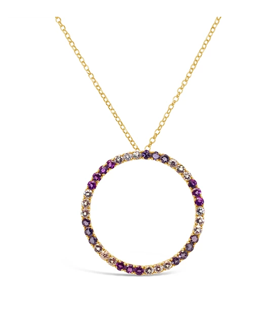 Purplet gold necklace