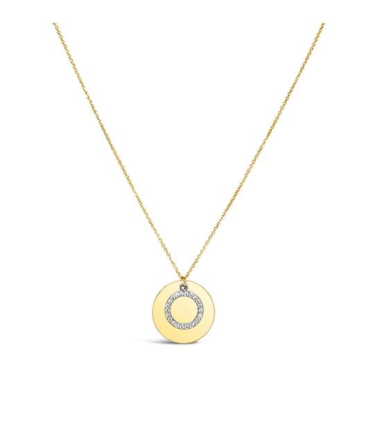 Cherish Circle gold necklace