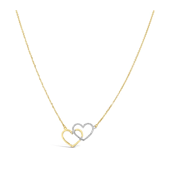Hearts in Love gold necklace