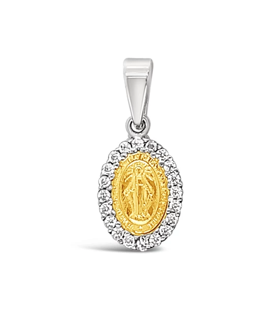 Virgin Mary gold pendant