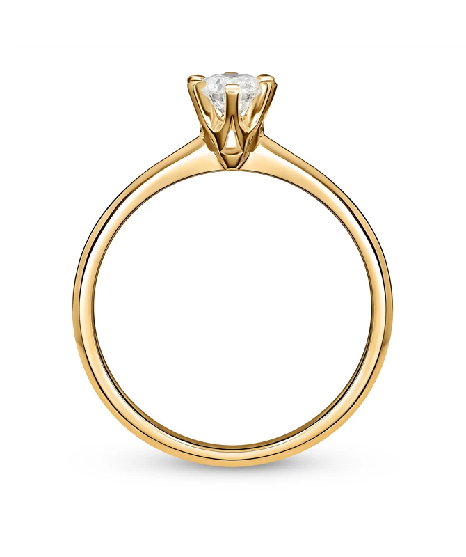 Lumiere zlatni zaručnički prsten s dijamantom