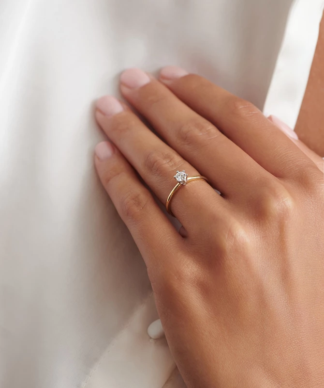 Imprint zlatni zaručnički prsten s dijamantom